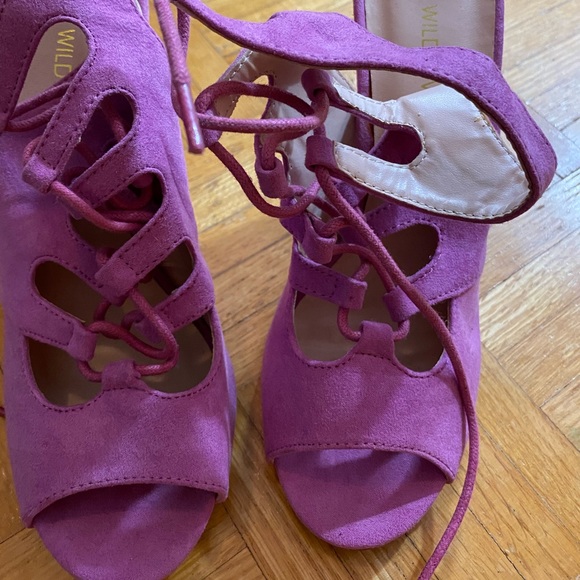 Pink/purple wedge heels - Picture 2 of 2